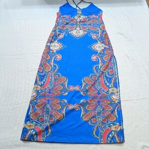 Blue Paisley Maxi Dress